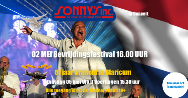 Bevrijdingsfestival Blaricum – Live concert Sonny’s Inc.